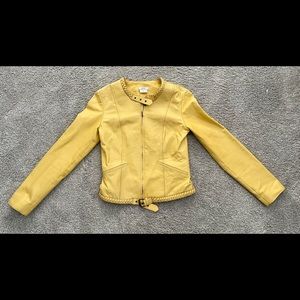 Cache Leather jacket yellow size 2